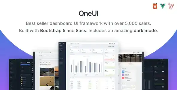 OneUI – Bootstrap 5 Admin Dashboard Template, Vue Edition & Laravel 10 Starter Kit