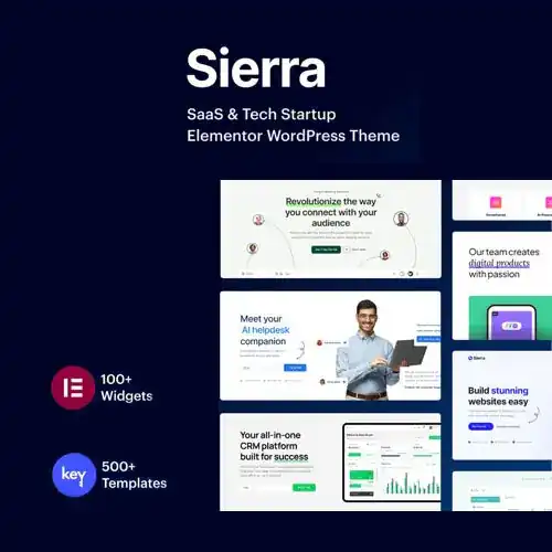 Sierra – SaaS & Tech Startup Elementor WordPress Theme v1.7